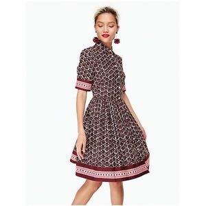 Kate Spade Flower Pattern Button Up Dress
